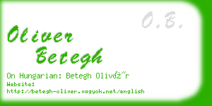 oliver betegh business card